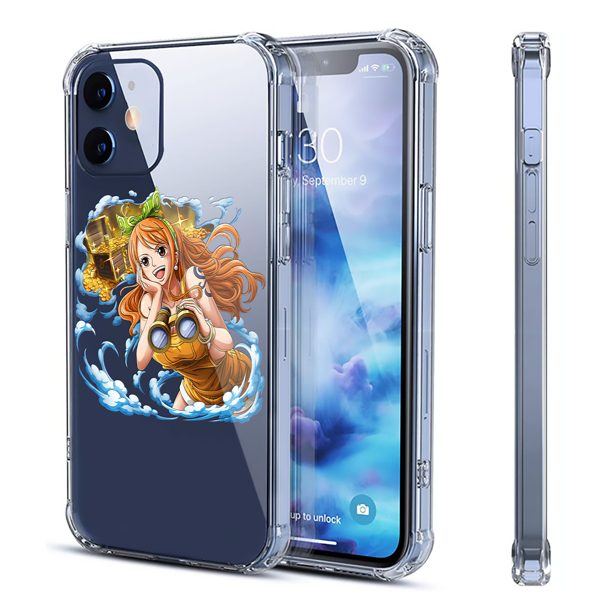 （画像用） ワンピース ナミ ONE PIECE Nami 【iPhone 12シリーズ対応】透明スマホケース（クリアソフトケース）